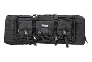 Savior Equipment 36" American Classic Double Rifle Case in Black features multiple accessory pockets,